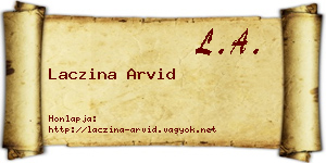 Laczina Arvid névjegykártya